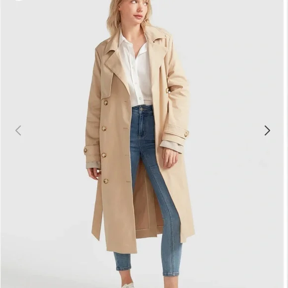 BELLE AND BLOOM Empirical Trench Coat - Beige SIZE Small - Picture 2 of 13
